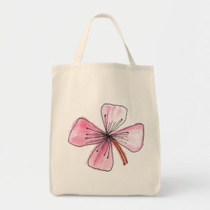 handgemaltes Blumen Tragetasche