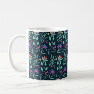Handgemaltes exotisches Blumenmuster-23206 Kaffeetasse