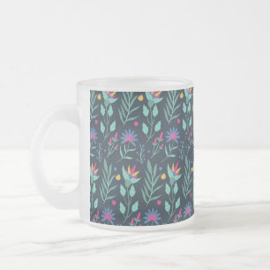 Handgemaltes exotisches Blumenmuster-23206 Mattglastasse