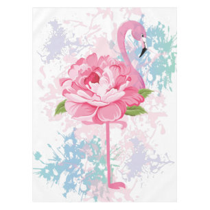 Handgemaltes Flamingo-Design Tischdecke
