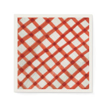 Handgemaltes rotes Wasserfarbe-Gingham-Karo-Muster