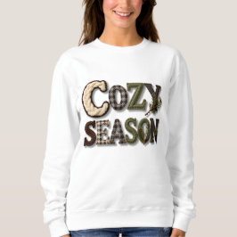 Handgenähter gemütlicher Saison Winter Text Pullov Sweatshirt