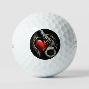 "Handgepäcktes Herz" Golfball