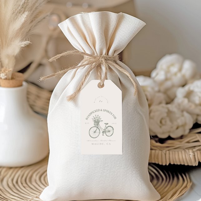 Handgepflückter Fahrraddusche Geschenkanhänger (Von Creator hochgeladen)