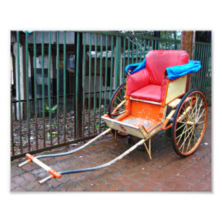 Handgepulste Rickshaw in Kalkutta (Indien) Fotodruck