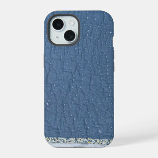 Handgequiltete gesteppte Handyhülle iPhone 15 Hülle