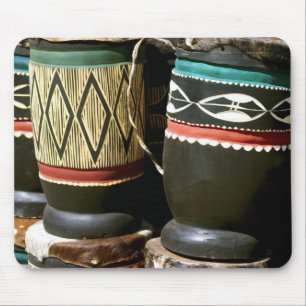 Handgeschnitzte Trommeln, Livingston, Sambia Mousepad