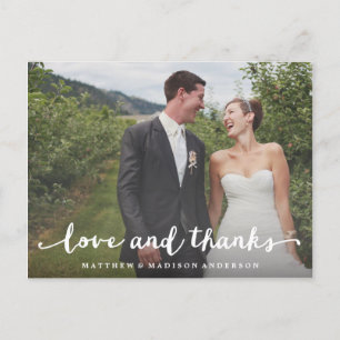 Handgeschrieben Hochzeit Dankeschön-Postkarte Postkarte