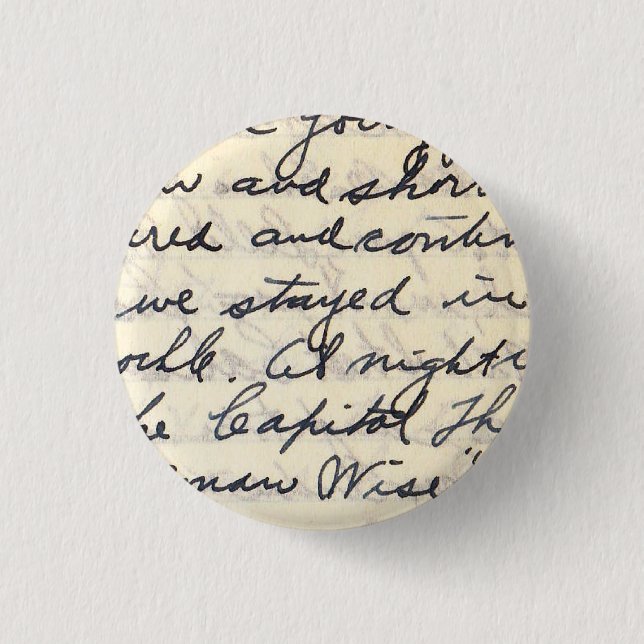 Handgeschrieben mit Liebe Button (Vorderseite)