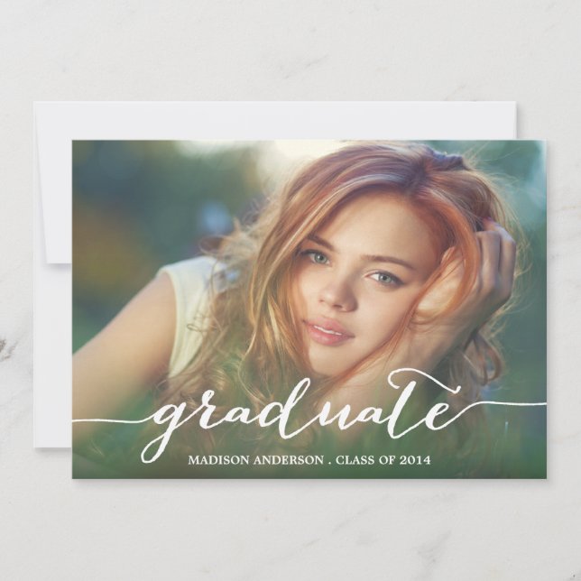 Handgeschriebene | Abschluss-Party Einladung (Vorderseite)