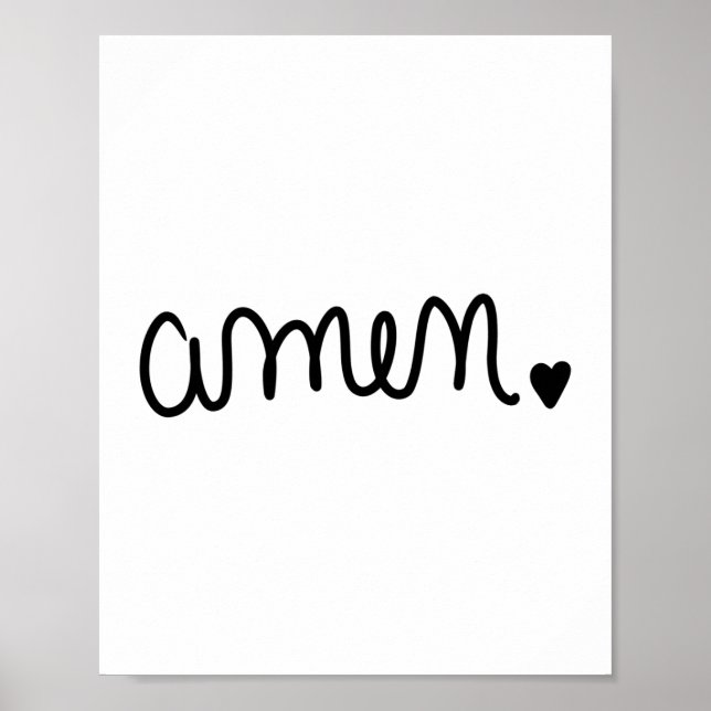 Handgeschriebene Amen Poster (Vorne)