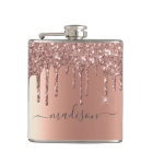 Handgeschriebene benutzerdefinierte Rose Gold Glit