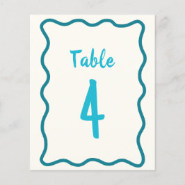 Handgeschriebene Bold Wavy Brautparty-Tischnummer