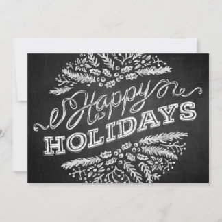 Handgeschriebene Chalkboard Happy Holidays 12x18 C Feiertagskarte