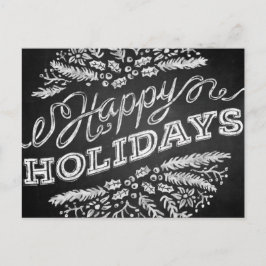 Handgeschriebene Chalkboard Happy Holidays Postkar Feiertagspostkarte