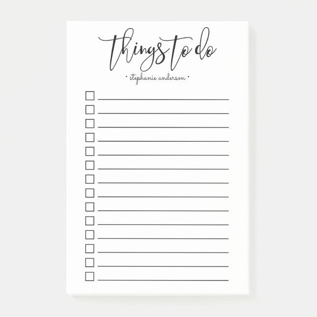 Handgeschriebene Dinge Personalisiert Post-it Klebezettel (Vorderseite)