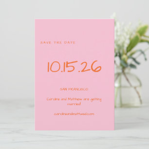 Handgeschriebene einfache minimalistische Hochzeit Save The Date