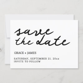 Handgeschriebene einfache Minimalistische Typograf Save The Date