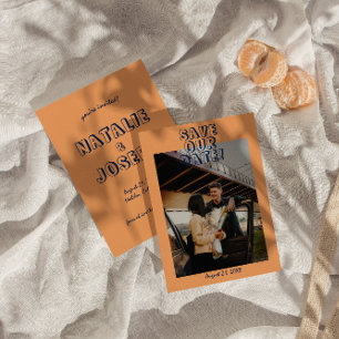 Handgeschriebene farbenfrohe fette moderne Hochzei Save The Date