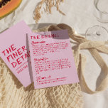 Handgeschriebene, farbenfrohe, leuchtende Funky We Begleitkarte<br><div class="desc">Einfache und stilvolle Retro farbenfrohe Hochzeitsgast Infodetails. Mit funky warmen rosa Hintergrund und rot magenta fett und handschriftlich Text Layout . Alle Informationen sind als Website,  Transport,  Unterkunft anpassbar. Genießen Sie es zusammen mit anderen Produkten aus dieser stilvollen,  handgefertigten Retro-Hochzeitssuite.</div>