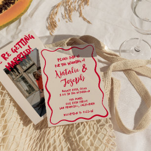 Handgeschriebene farbenfrohe, mutige Moderne kühl Einladung