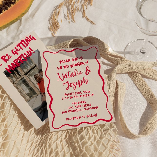 Handgeschriebene farbenfrohe, mutige Moderne kühl Einladung (Von Creator hochgeladen)