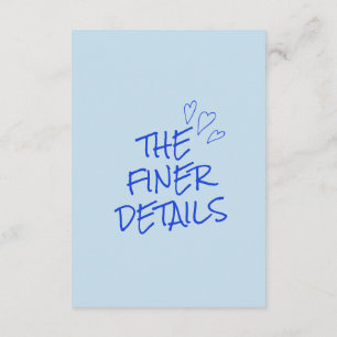 Handgeschriebene farbenfrohe Retro Moderne Hochzei Begleitkarte