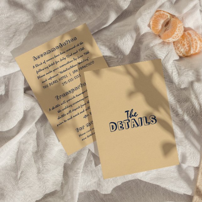 Handgeschriebene farbenfrohe Retro Moderne Hochzei Begleitkarte (Von Creator hochgeladen)