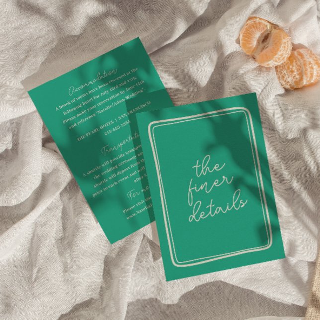 Handgeschriebene farbenfrohe Retro Moderne Hochzei Begleitkarte (Von Creator hochgeladen)