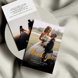 Handgeschriebene Fotos für Hochzeiten - Danke Mitteilungskarte