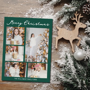 Handgeschriebene Frohe Weihnachten Foto Collage Gr