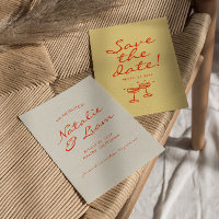 Handgeschriebene Gezeichnet bunt retro Fun Wedding