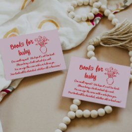 Handgeschriebene Gezeichnet Floral Bouquet Babybuc Begleitkarte