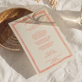 Handgeschriebene, Gezeichnet Painted Unique Funky Menükarte