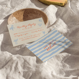 Handgeschriebene Gezeichnet Painted Whimsical Fun  RSVP Karte