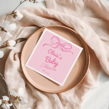 Handgeschriebene Gezeichnet Pink Bow Baby Girl Dus