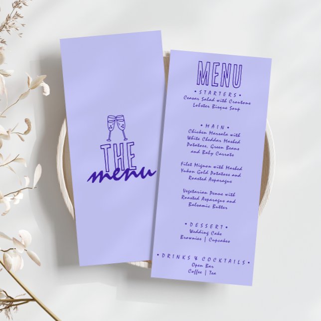 Handgeschriebene Gezeichnet Retro Bold Moderne Hoc Menükarte (Von Creator hochgeladen)