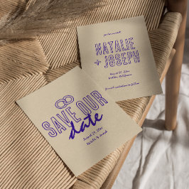 Handgeschriebene Gezeichnet Retro-Einzigartige Mod Save The Date