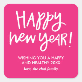 Handgeschriebene, glückliche New Year Stickers - P