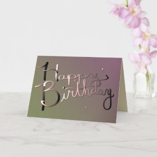 handgeschriebene "Happy Birthday"-Nachricht mit Pf Karte