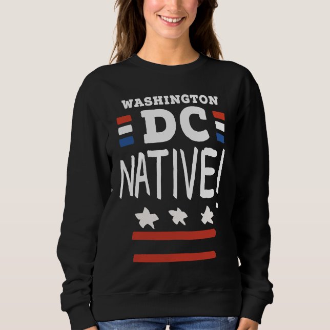 Handgeschriebene Hauptstadt Washington D.C. Sweatshirt (Vorderseite)