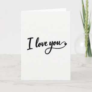 Handgeschriebene Herzkarte 'Ich liebe dich' Karte