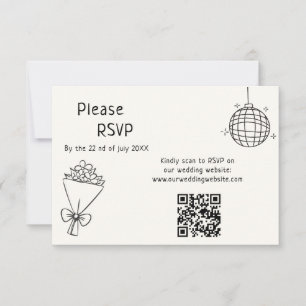 handgeschriebene Hochzeit RSVP Karte