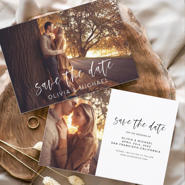 Handgeschriebene Hochzeit Speichern Sie das Date-F Save The Date (Von Creator hochgeladen)