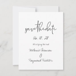 Handgeschriebene Hochzeit speichert die Datumskart Save The Date