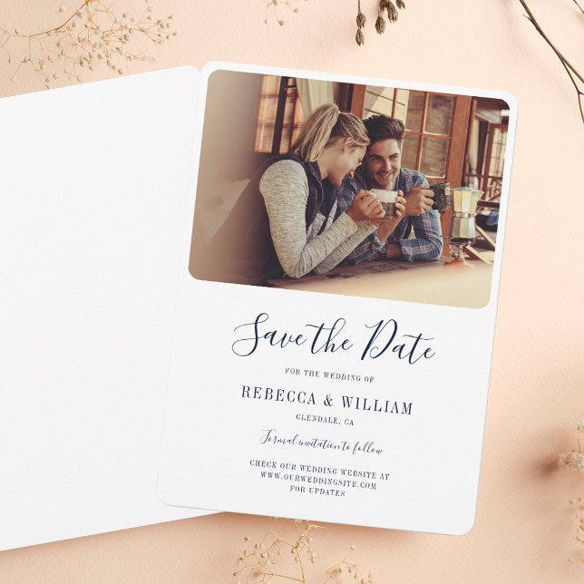 Handgeschriebene Hochzeiten im Foto speichern das  Save The Date (Photo Handwritten Wedding Save The Date)