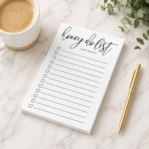 Handgeschriebene Honey-Do-Liste Personalisiert Post-it Klebezettel