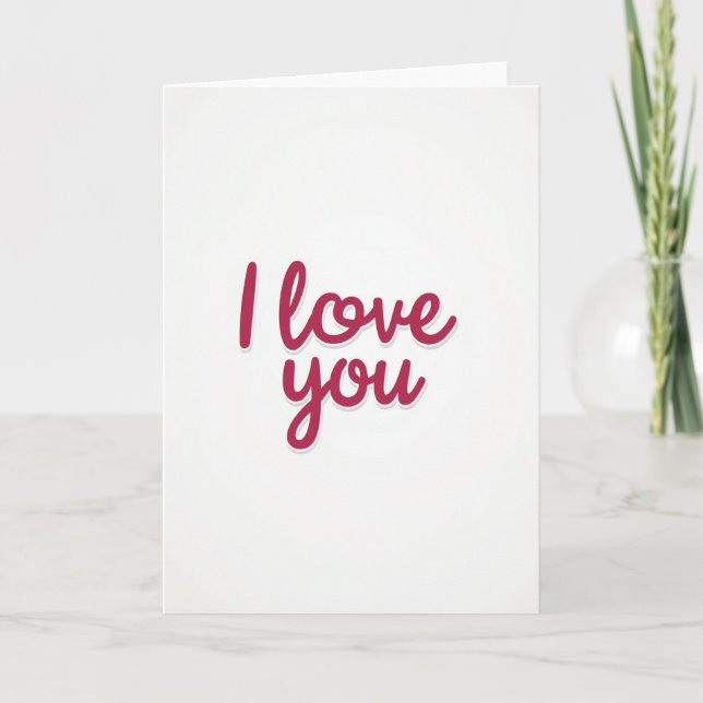 Handgeschriebene Ich liebe dich Karte (Vorderseite)
