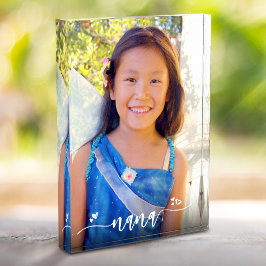 Handgeschriebene Kalligrafie Nana Heart Custom Kee Fotoblock