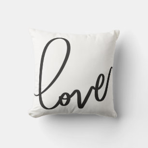 Handgeschriebene Kalligrafie-Schrift Liebe Kissen